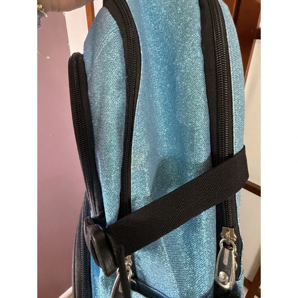 Dream Duffel Blue Glitter Backpack Cheer Dance Full Size
